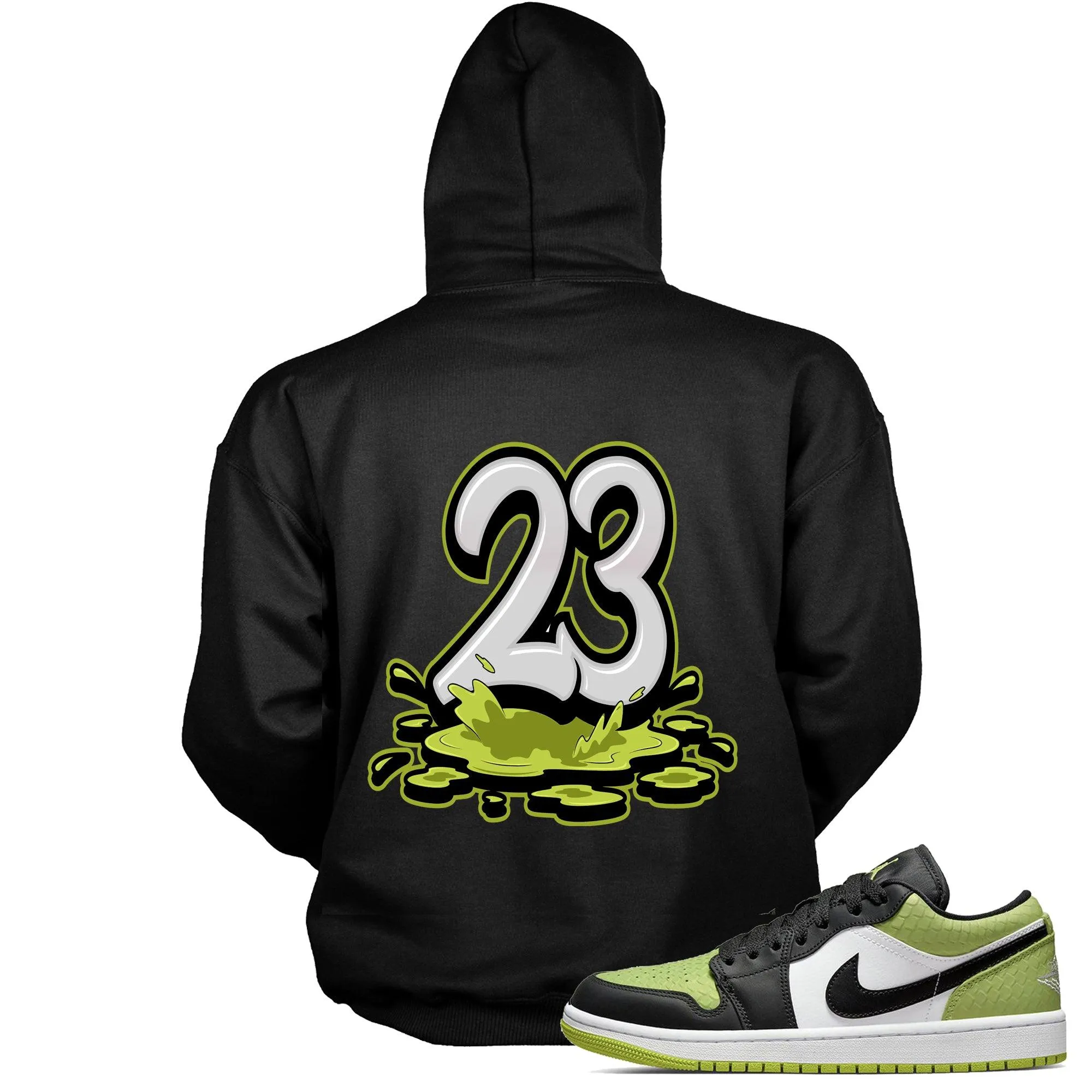 1 Low Snakeskin Vivid Green Hoodie 23 Melting