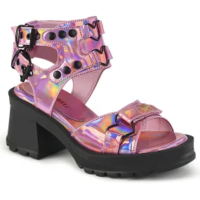 2 Inch Heel BRATTY-07 Pink Holo Patent