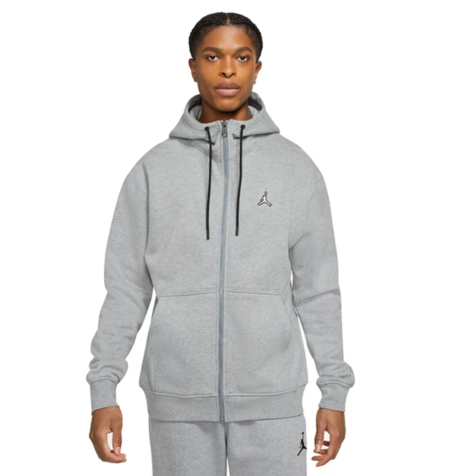 Air Jordan Mens Fleece Full-Zip Hoodie Carbon Heather