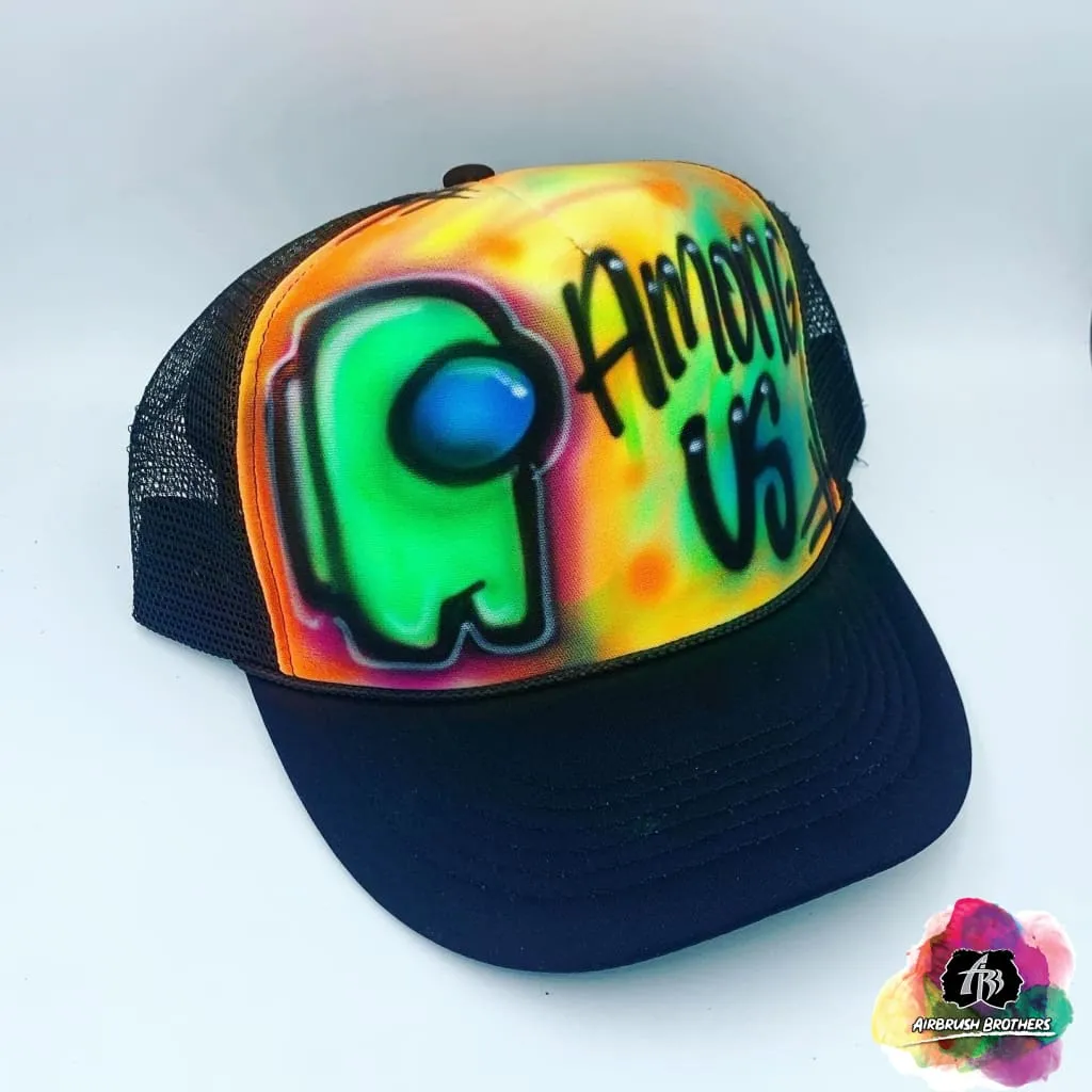 Airbrush Among Us Hat Design