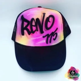 Airbrush Colorful Hat Design