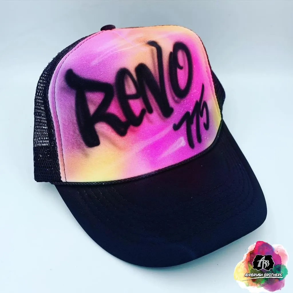 Airbrush Colorful Hat Design