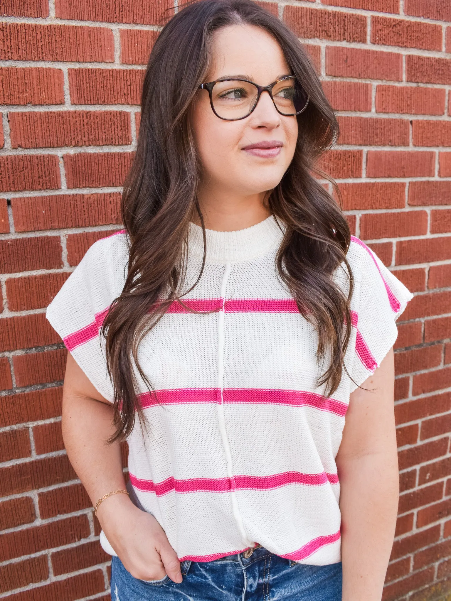 All In A Day Striped Knit Top