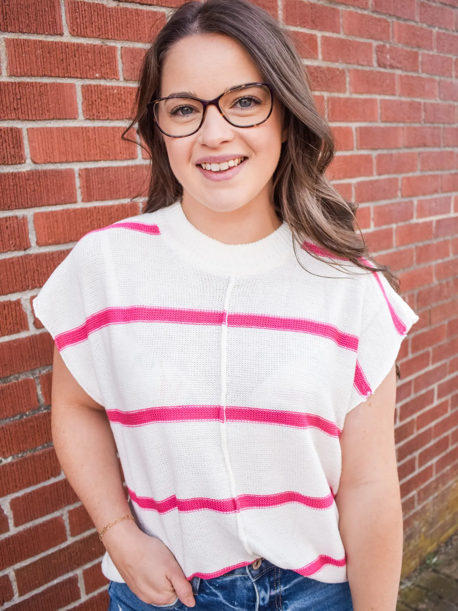 All In A Day Striped Knit Top