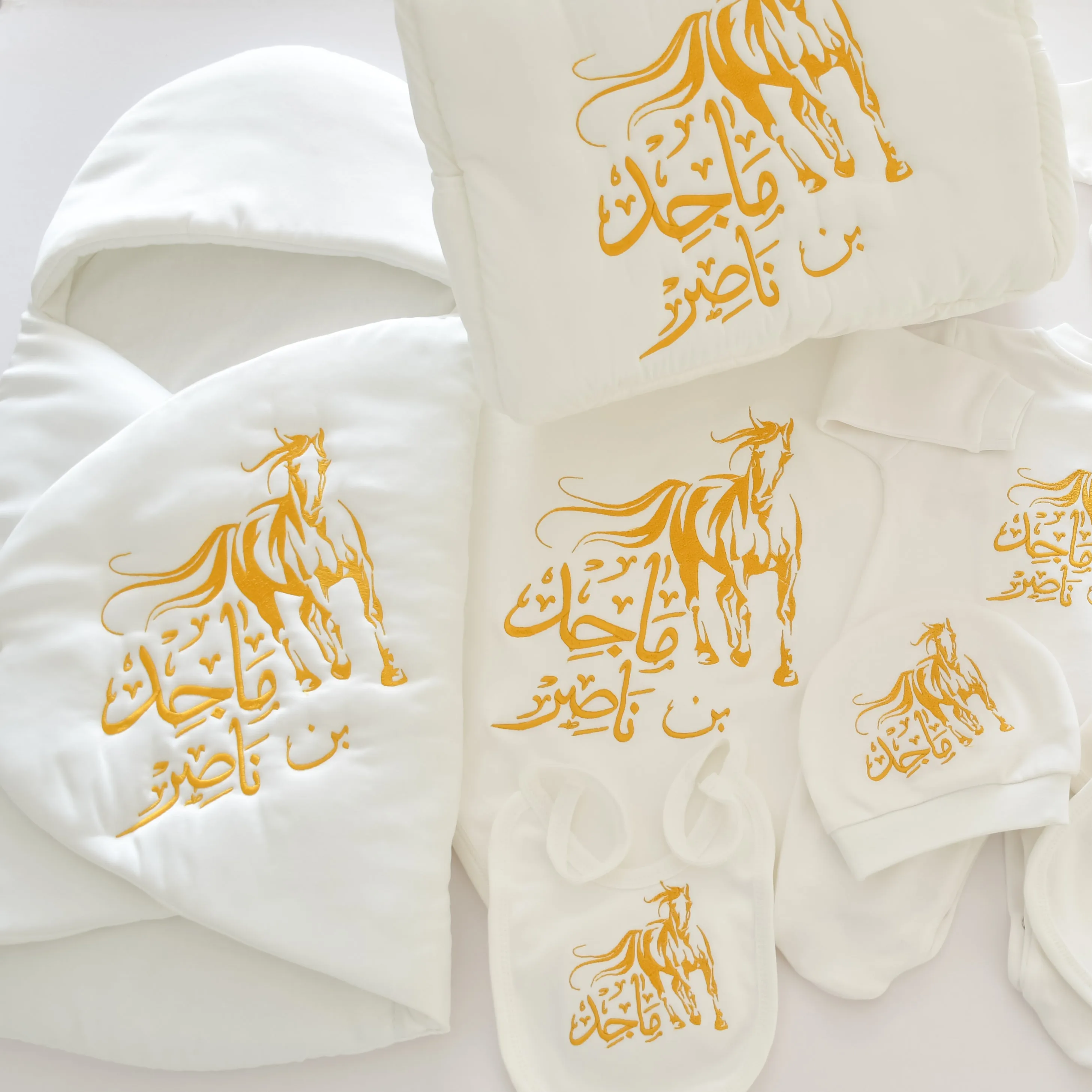 Arabian Horse Baby Boy Coming Home Embroidered Complete Set