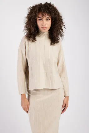 Beira Ribbed Sweater in Beige