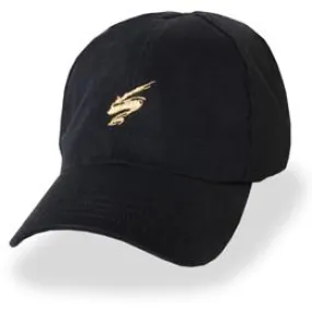 Black with Gold Tornado Logo Partial Coolnit - Unstructured Baseball Cap