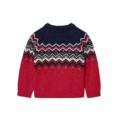 Boboli Jacquard knitting sweater for boys 717241 3761 red-blue