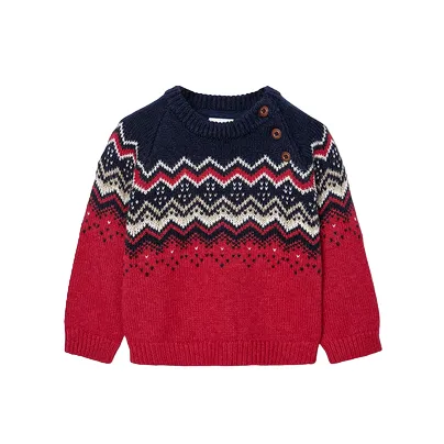 Boboli Jacquard knitting sweater for boys 717241 3761 red-blue