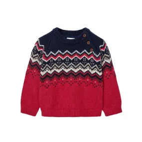 Boboli Jacquard knitting sweater for boys 717241 3761 red-blue