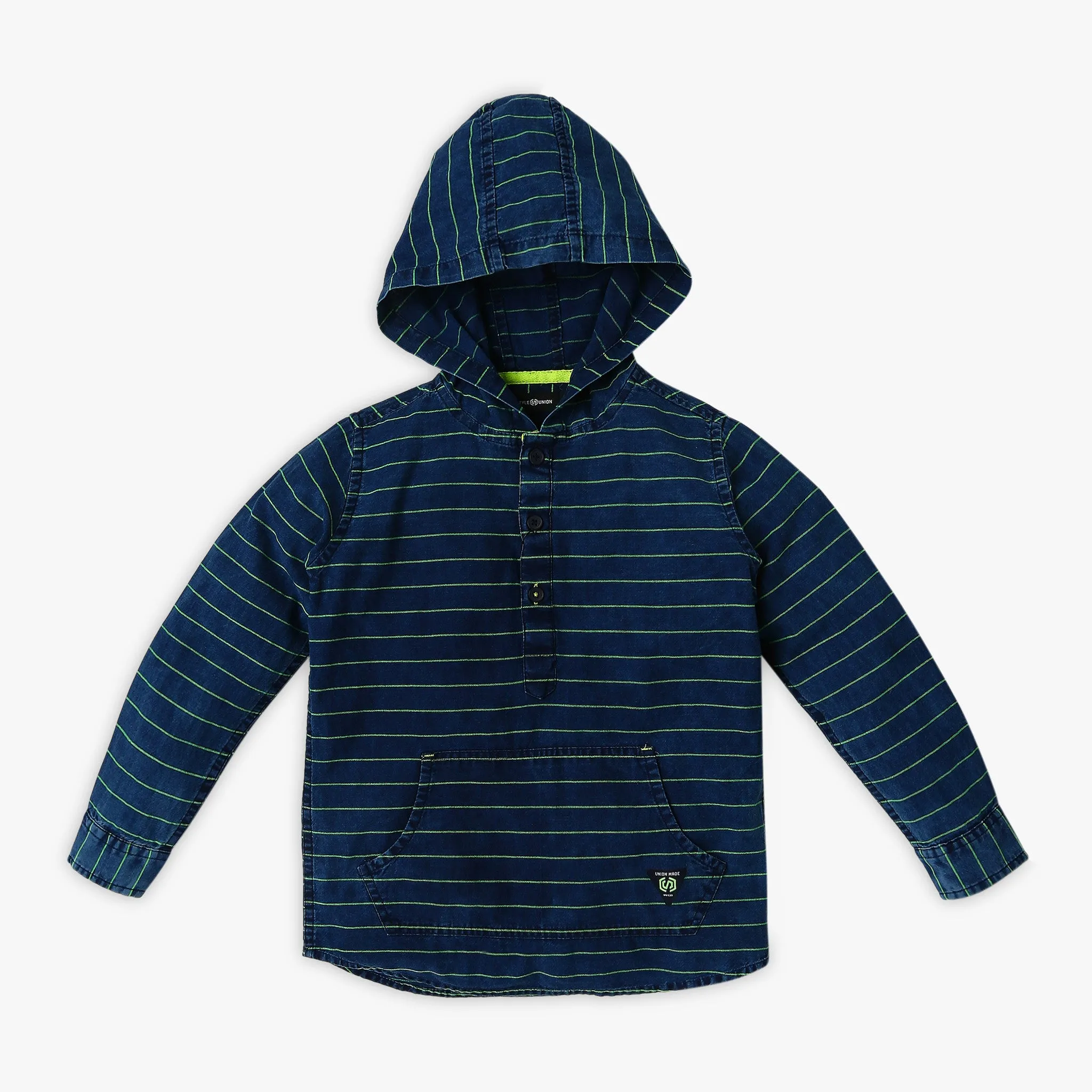 Boy's Regular Fit Striped Shirt