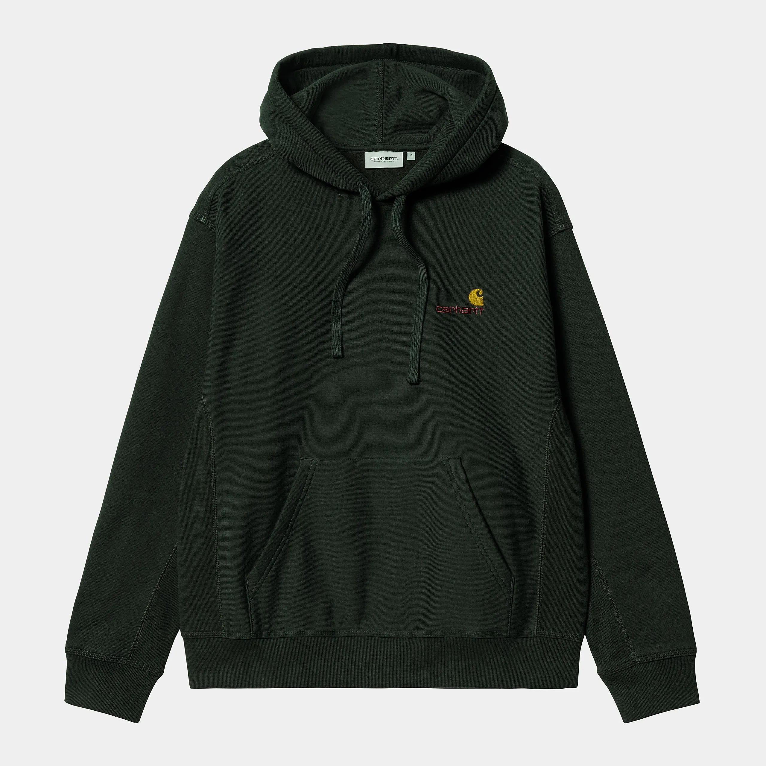 Carhartt Hooded American Script Sweat Dark Cedar