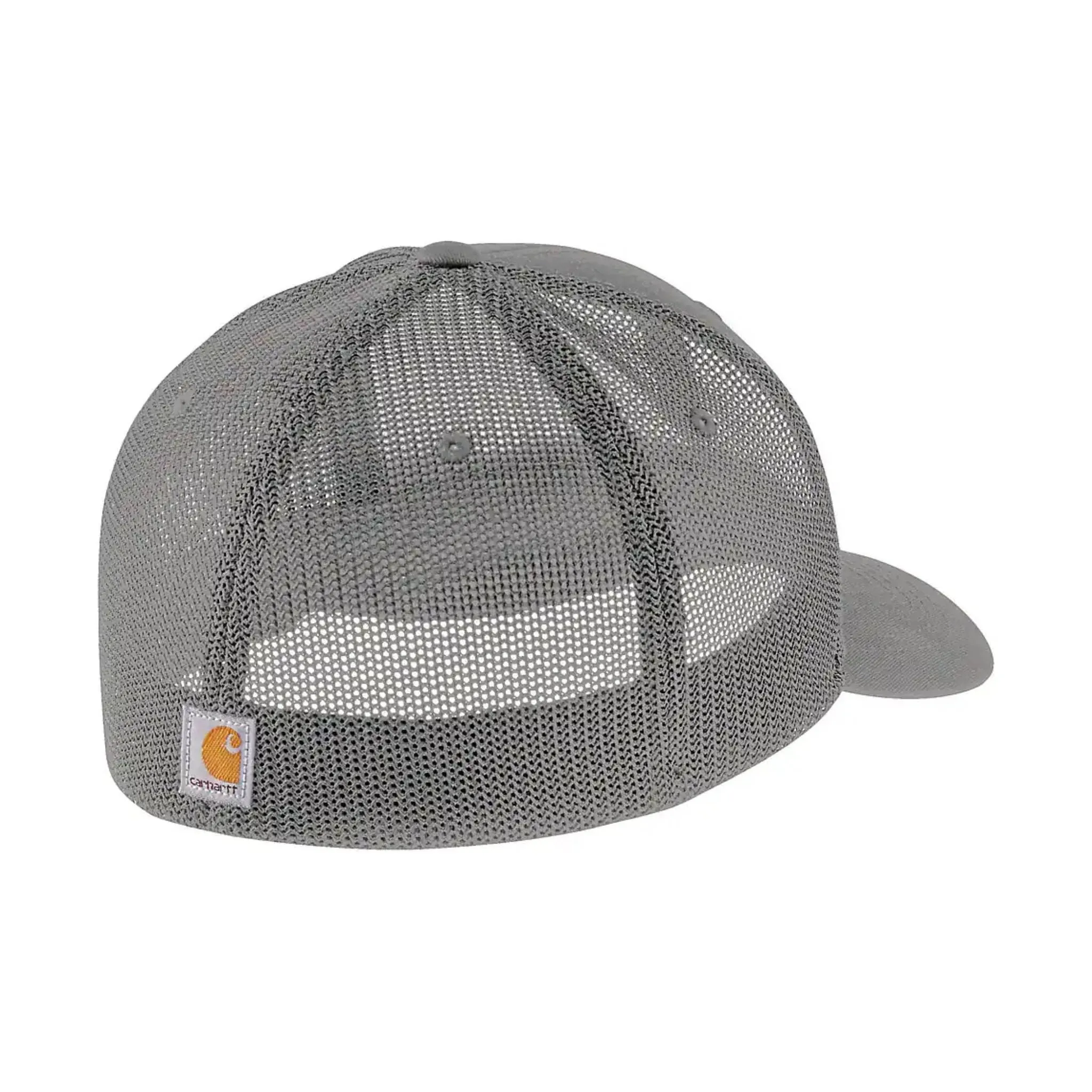 Carhartt Rugged Flex Fitted Canvas Mesh Back Logo Graphic Cap - Asphalt