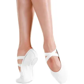 Child Bliss Stretch Canvas Ballet Shoes - White