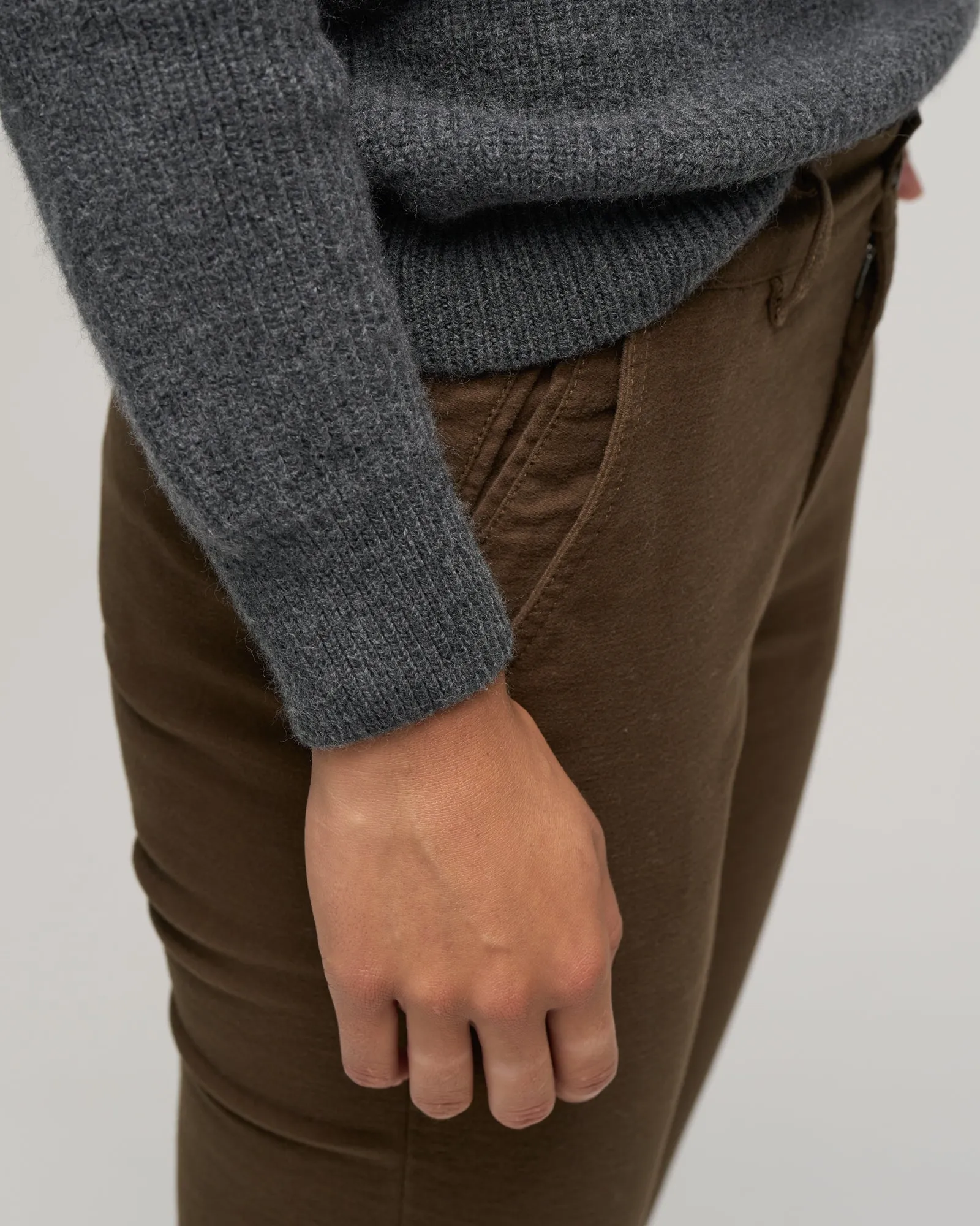 COTTON STRETCH MOLESKIN PANT