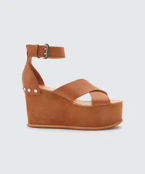 DALRAE WEDGES CARAMEL - re:vita