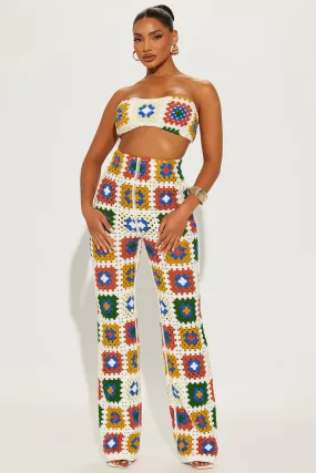 Desert Dreams Crochet Pant Set - Multi Color