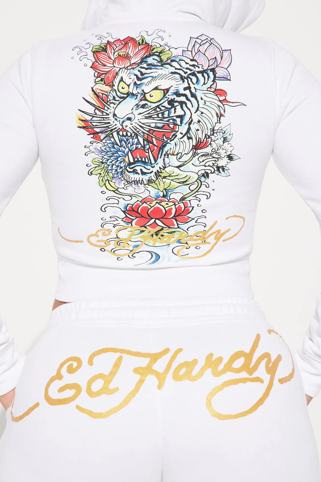 Ed Hardy Dreams Pant Set - White