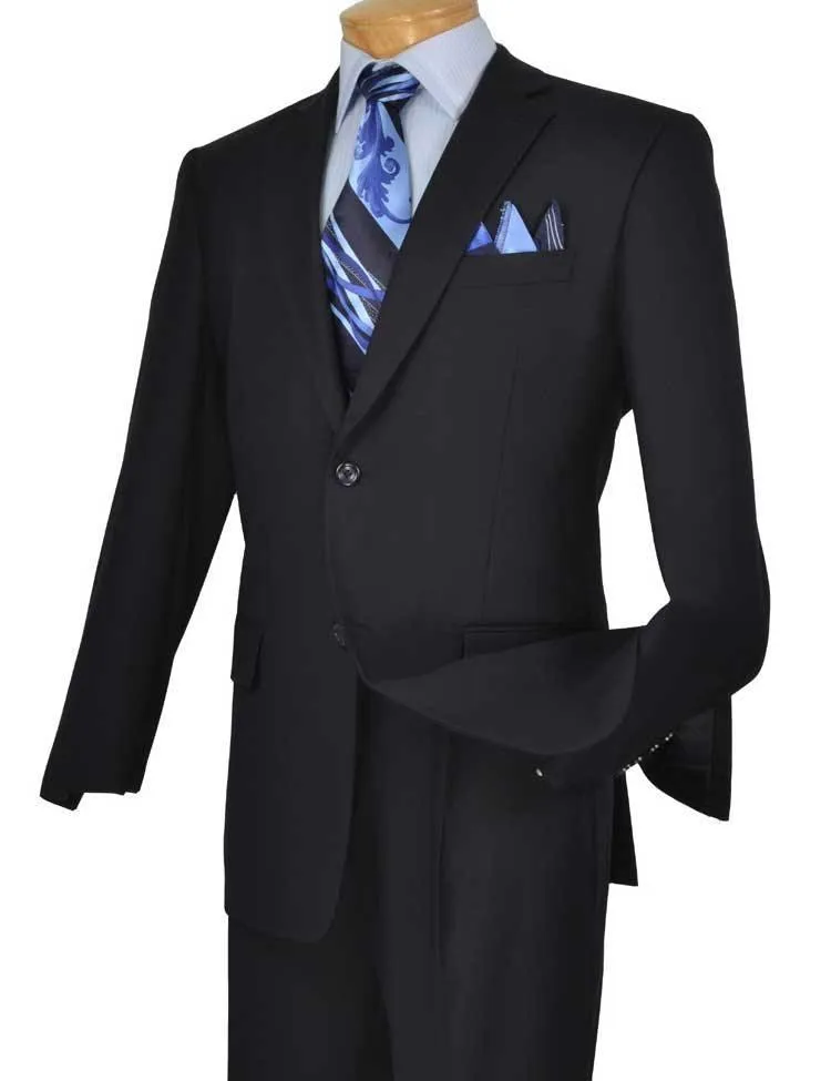 Executive Classic Fit Two Piece Suit Color Solid Navy