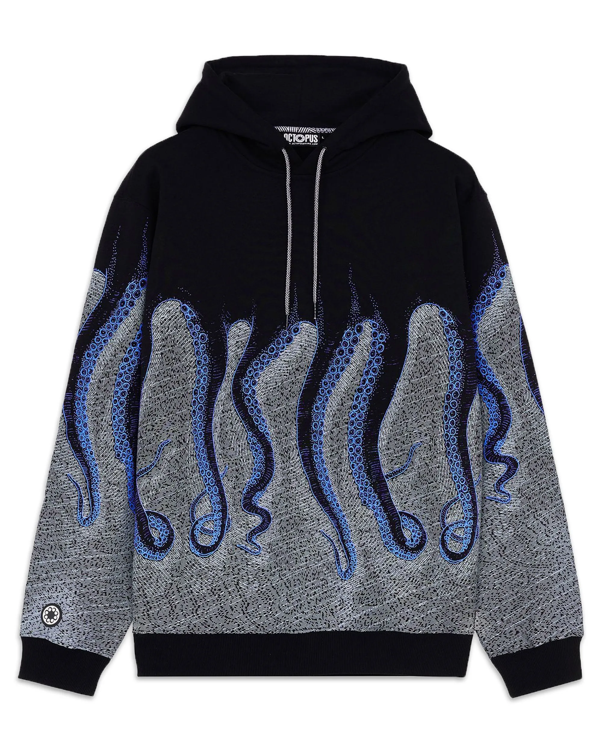 Felpa Uomo Octopus Everywhere Octopus Hoodie Nero