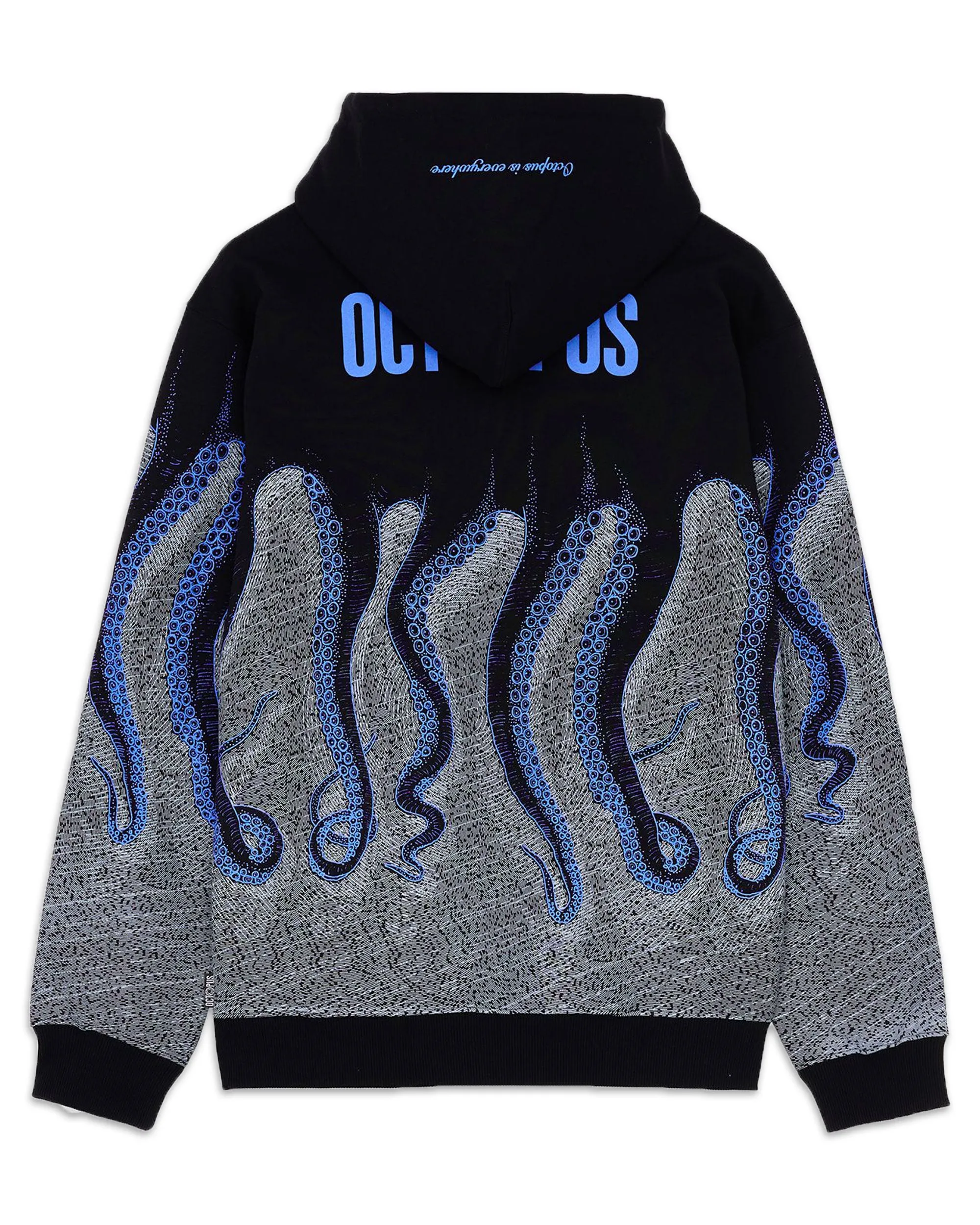 Felpa Uomo Octopus Everywhere Octopus Hoodie Nero