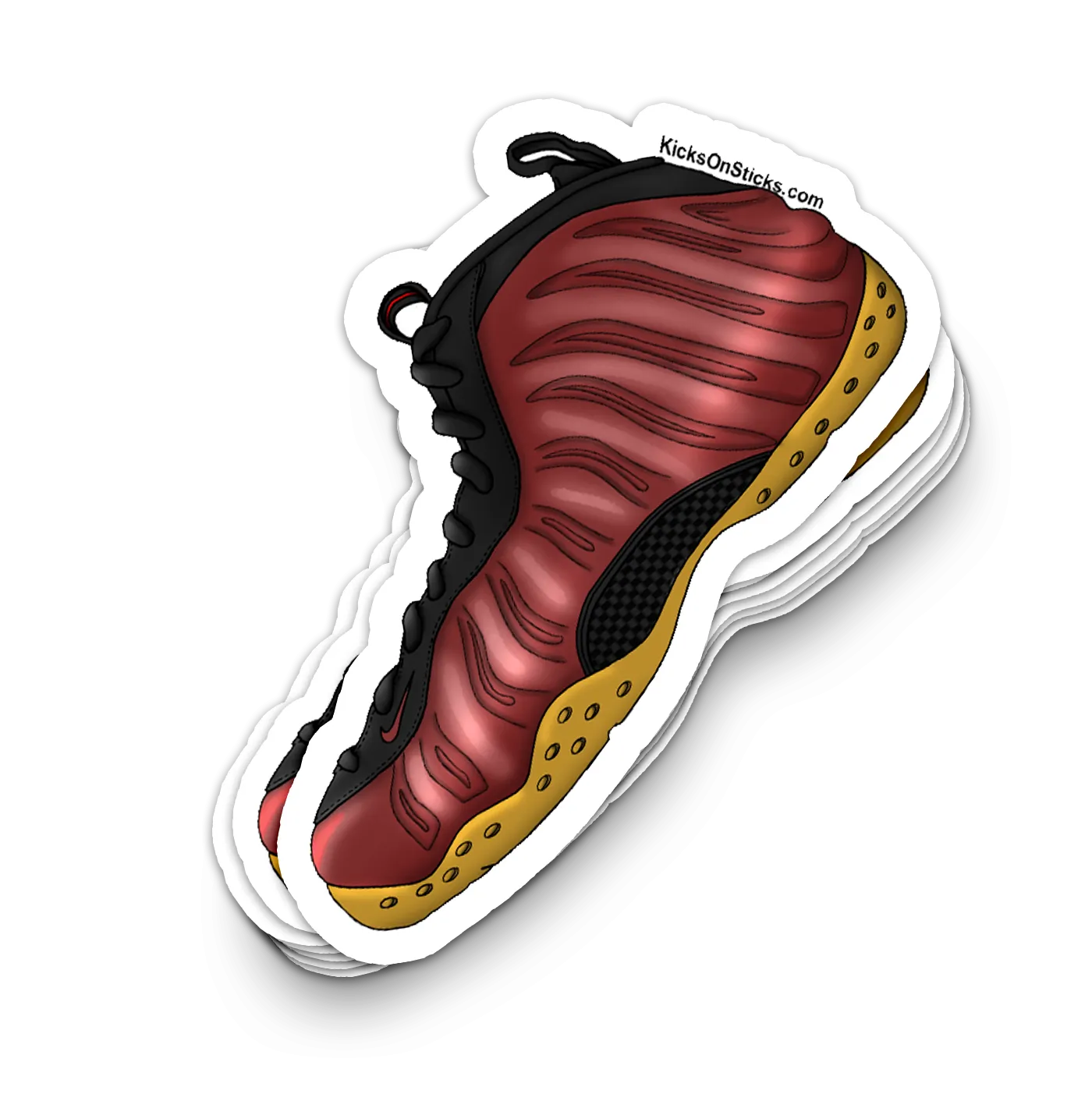 Foamposite "Maroon" Sneaker Sticker