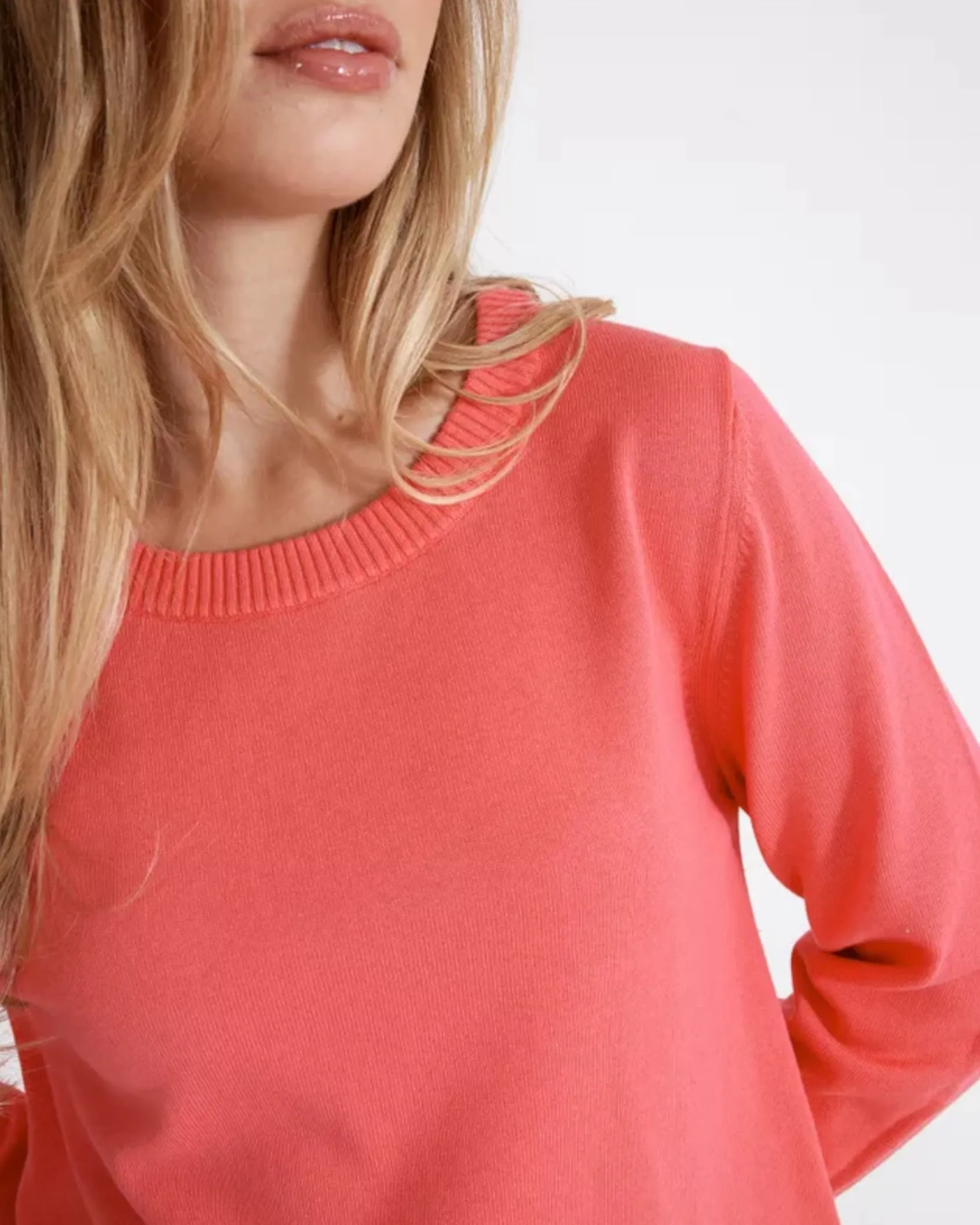 Holebrook Hulda Crew Sweater Coral Pink