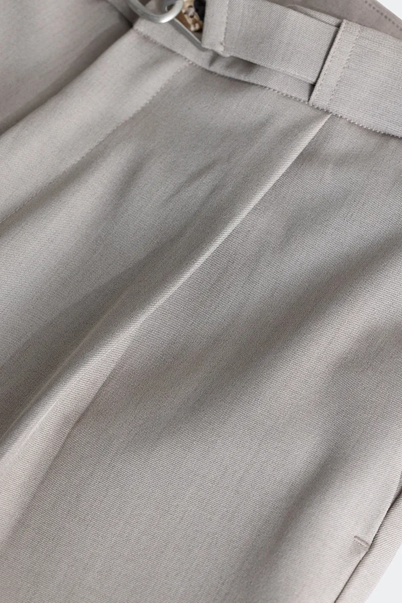 Hooked Light Grey Korean Pant