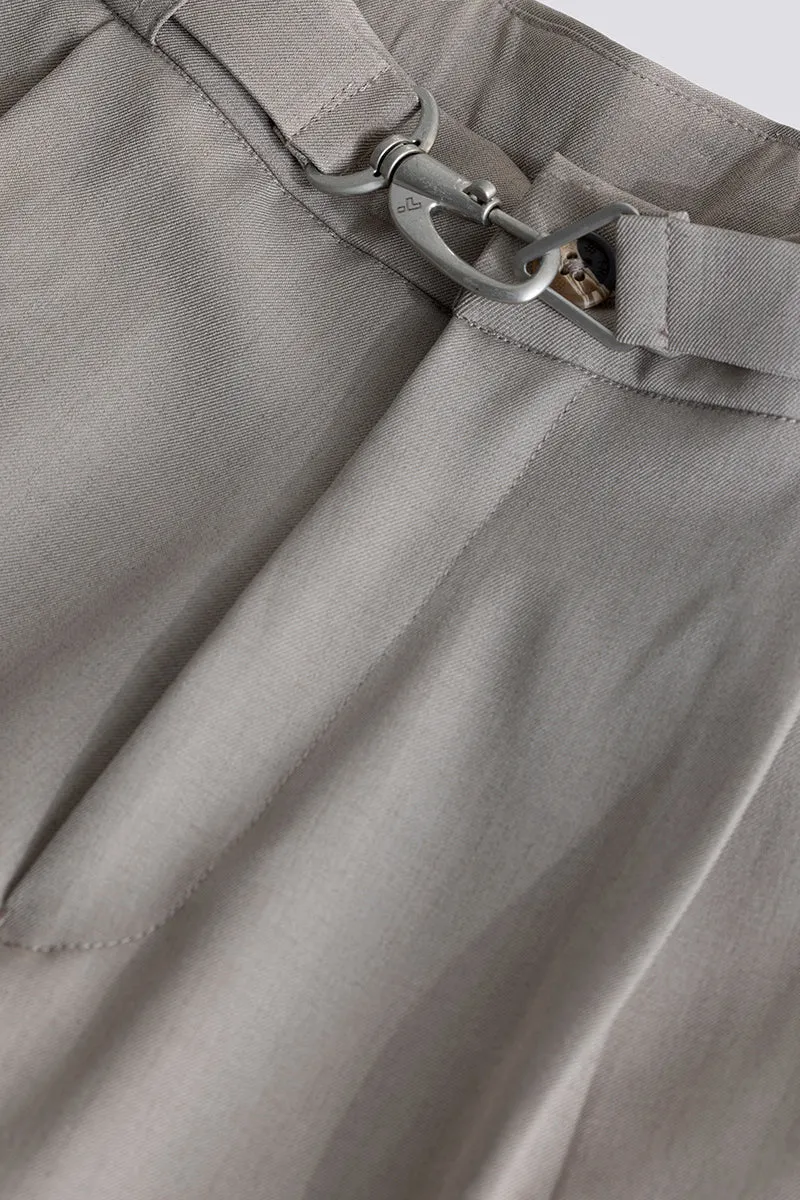 Hooked Light Grey Korean Pant