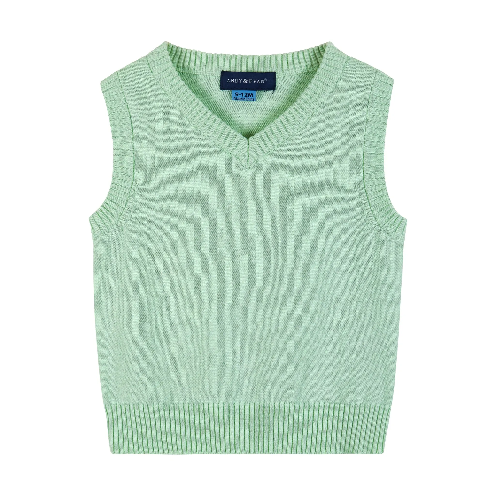 Infant 4-Piece Sweater Vest Set (Size 0-9 Months) | Light Green