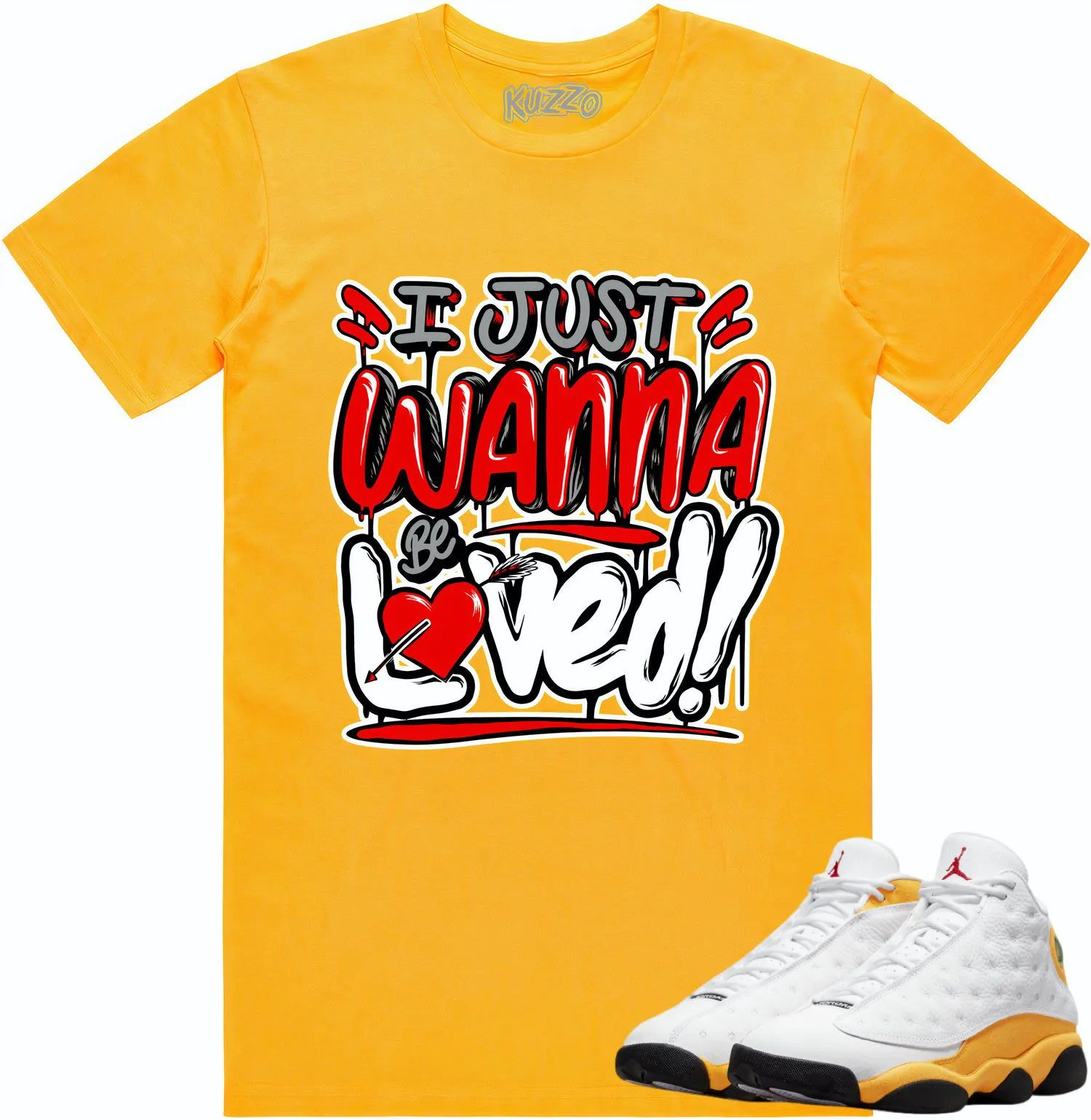 Jordan 13 University Gold 13s Shirt to Match - RED LOVED