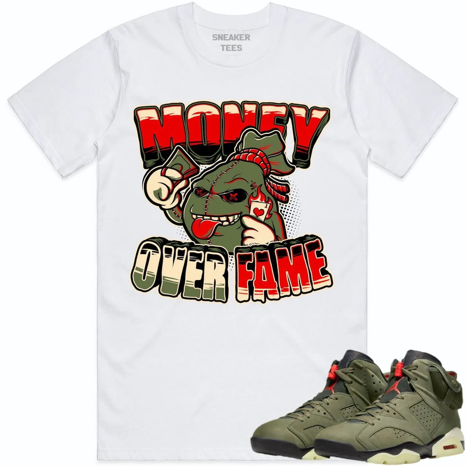 Jordan 6 Cactus Jack 6s Shirt to Match - OLIVE MOF