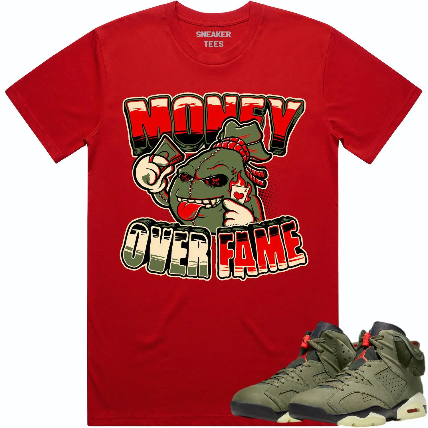 Jordan 6 Cactus Jack 6s Shirt to Match - OLIVE MOF