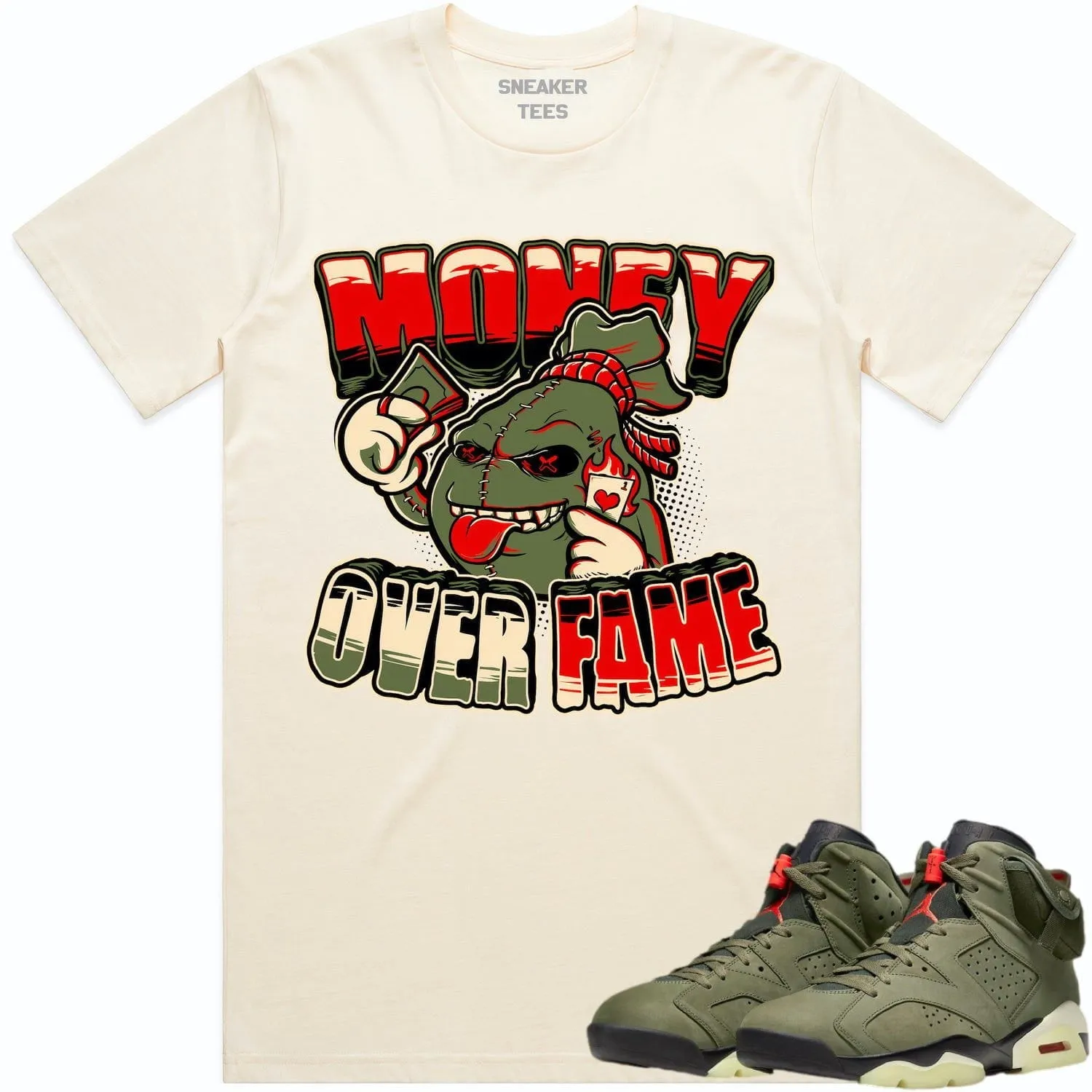 Jordan 6 Cactus Jack 6s Shirt to Match - OLIVE MOF