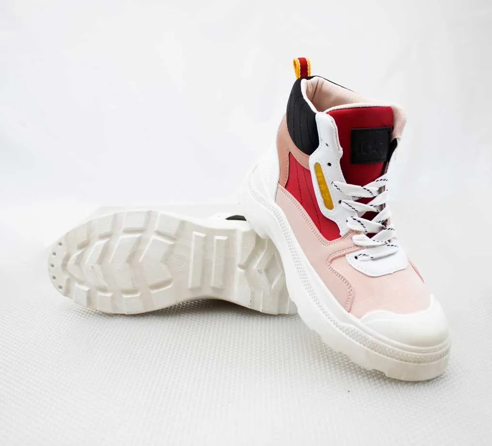 K7 Ladies High Sneaker PinkRed