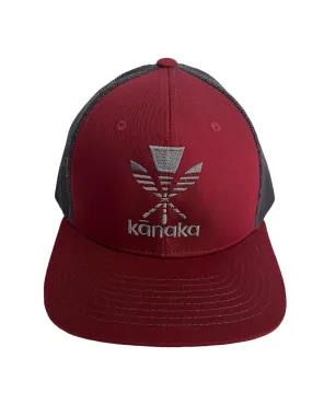 KANAKA BURGUNDY CHARCOAL SNAPBACK