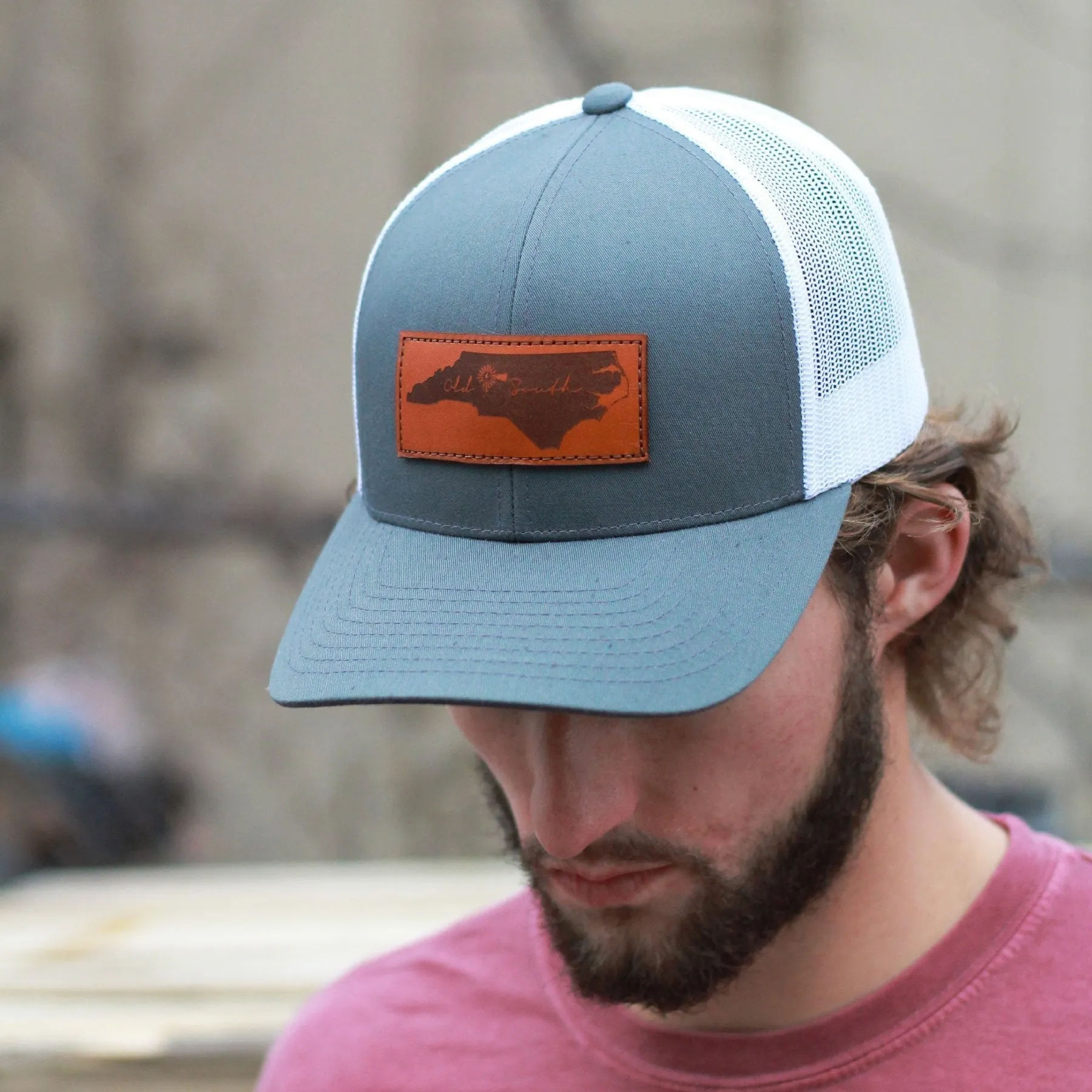 North Carolina Leather Patch - Trucker Hat