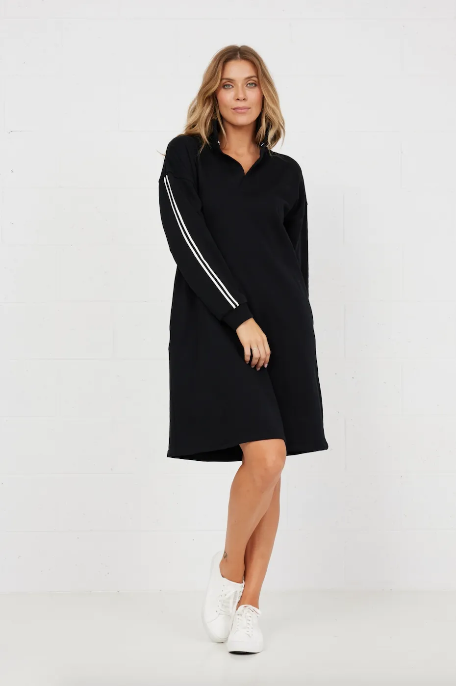 On Par Sweater Dress (Black)