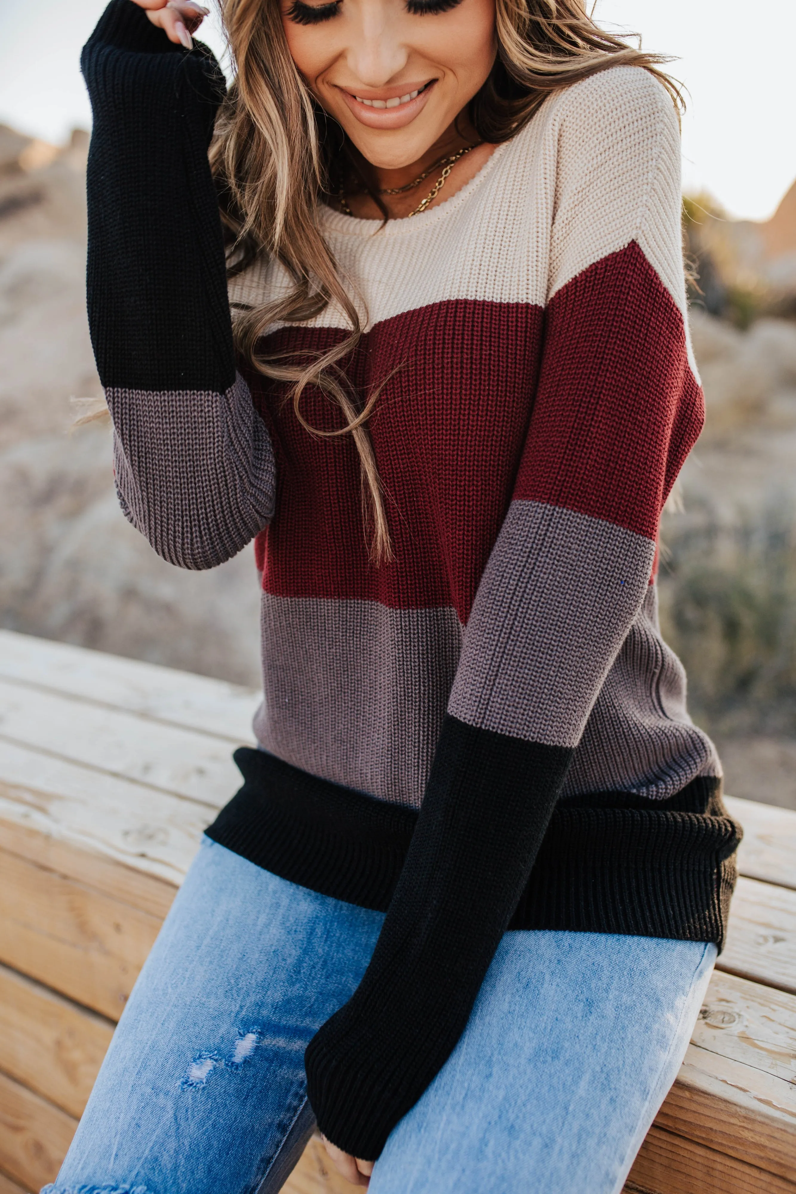 Paige Sweater - Wine