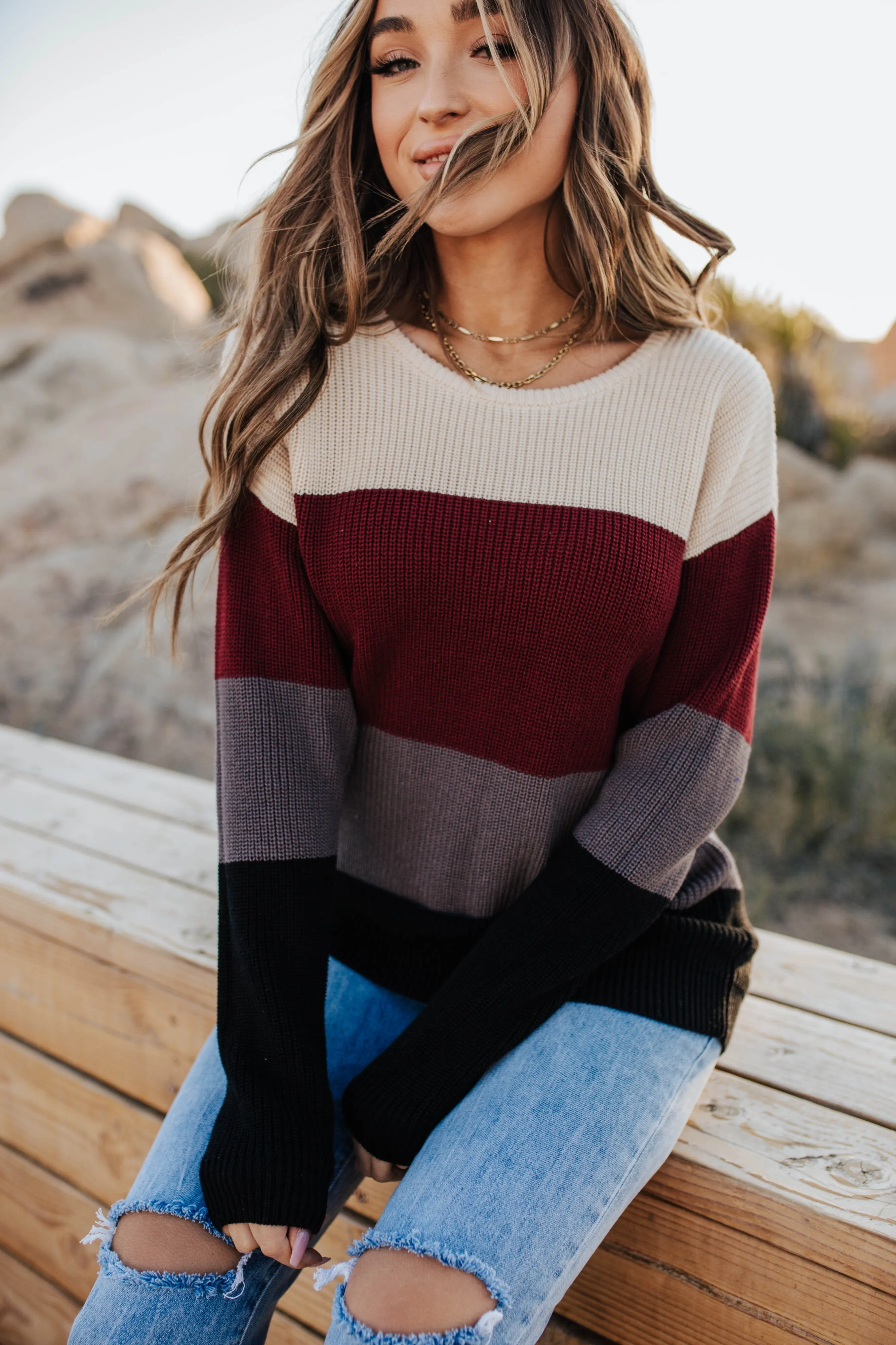 Paige Sweater - Wine