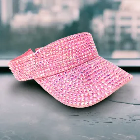 Pink Bling Studded Visor Hat