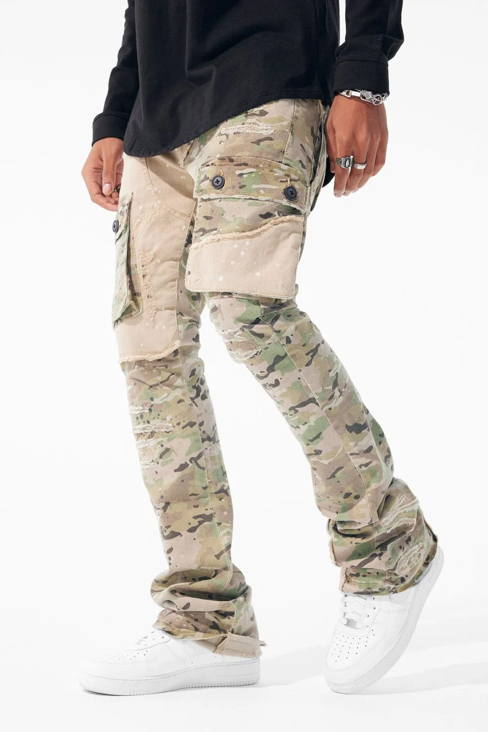 Ross Stacked - Platoon Cargo Denim (Camo 2.0)