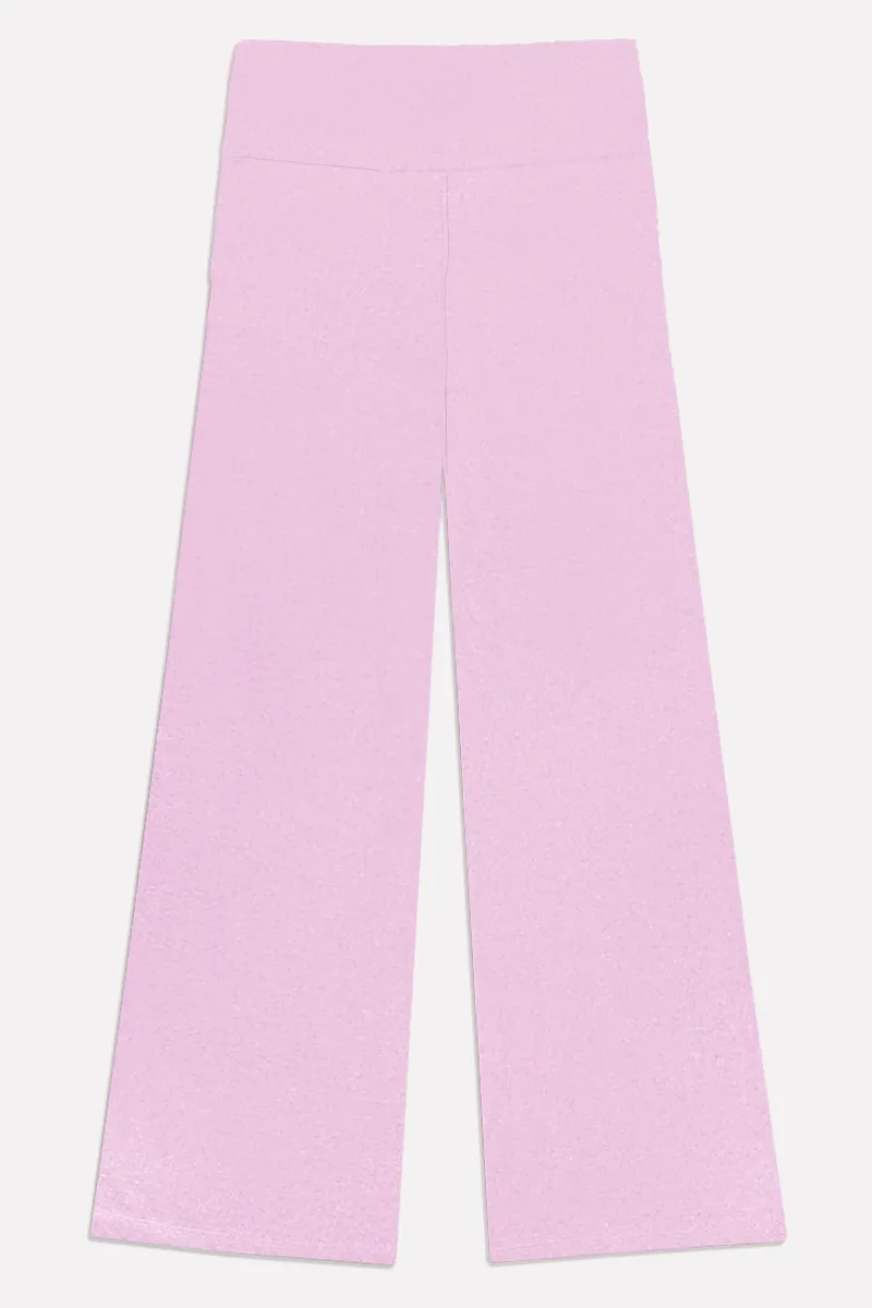 Simply Soft Luxe Wide Leg Pant - Heather Light Pink