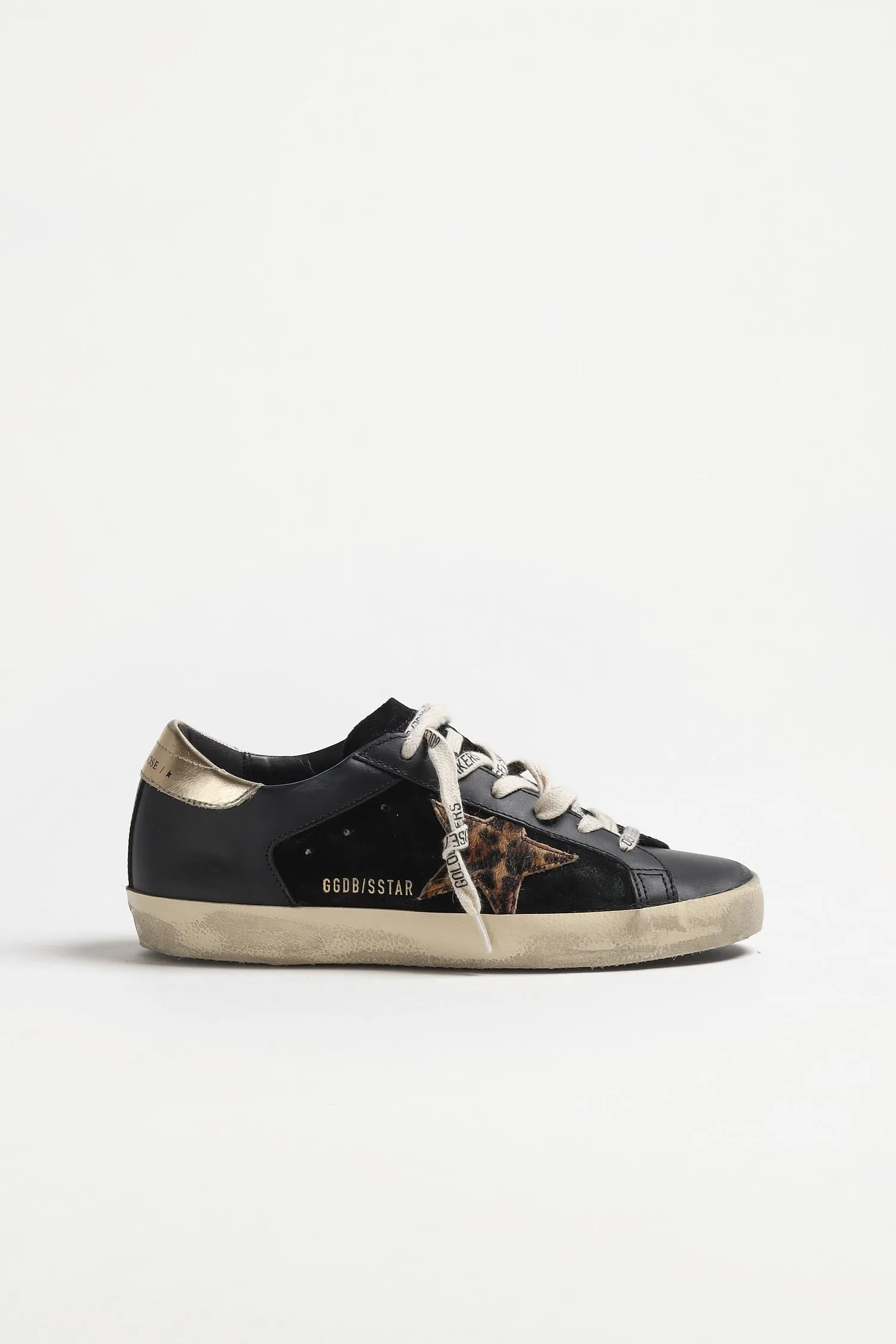 Sneaker Superstar in Schwarz/Leo/Gold