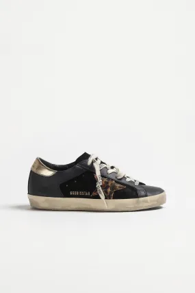 Sneaker Superstar in Schwarz/Leo/Gold