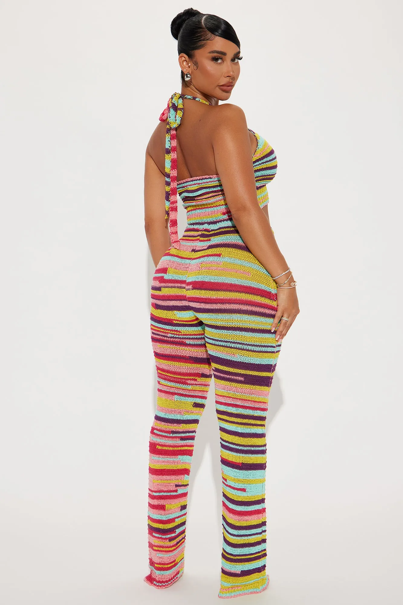 Sofia Sweater Knit Pant Set - Multi Color