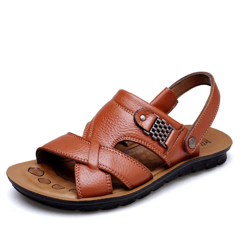 Spring Dual Leather Sandal