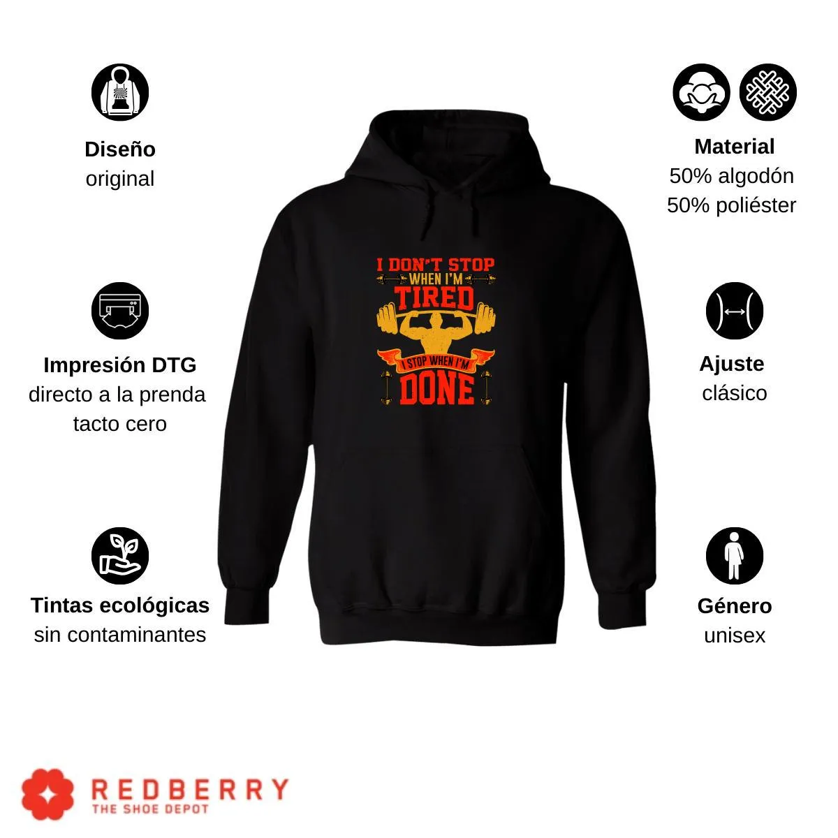 Sudadera Hombre  Hoodie Gym Ejercicio Fitness 018