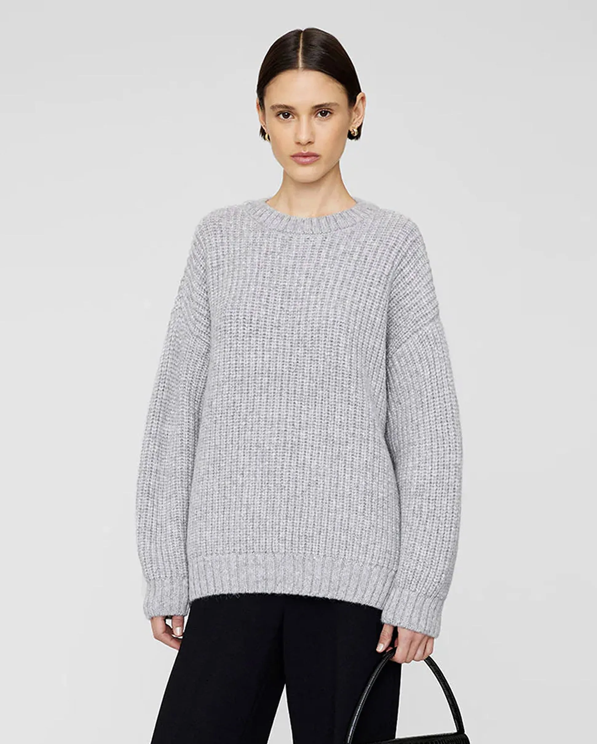 SYDNEY CREW SWEATER / LIGHT HEATHER GREY