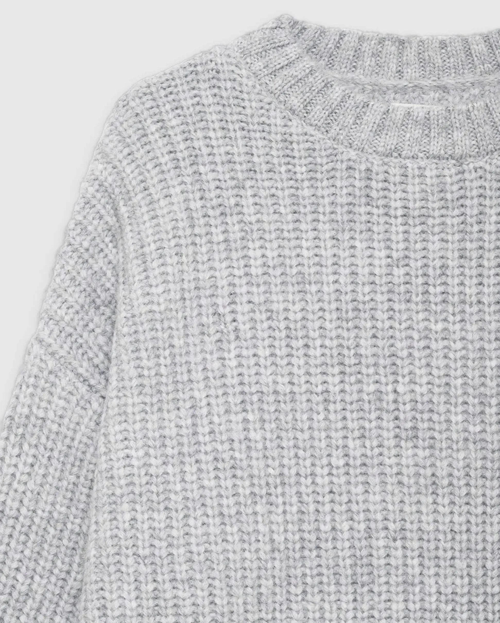 SYDNEY CREW SWEATER / LIGHT HEATHER GREY